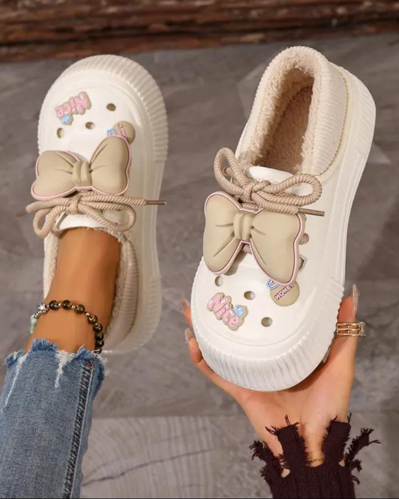 Soft Bow Slippers