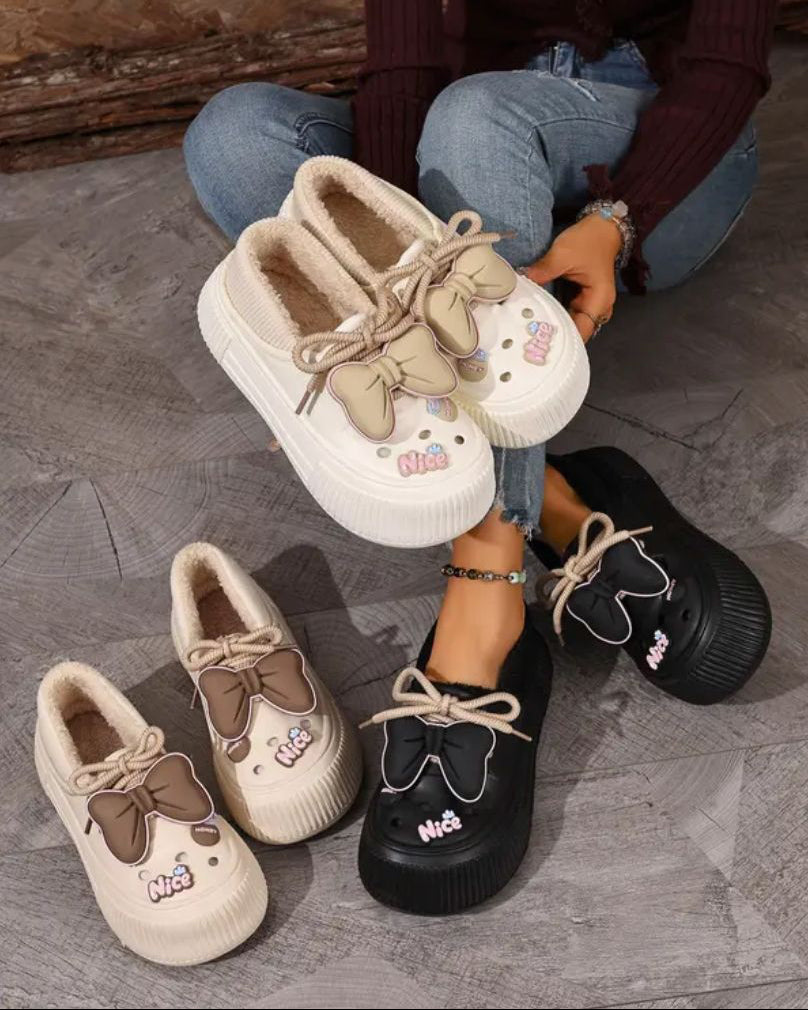 Soft Bow Slippers